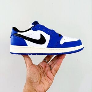 Nike Air Jordan 1 Retro Low OG Royal Blue and White Sneakers